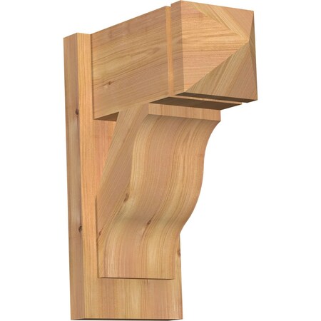 Ekena Millwork Funston Arts & Crafts Smooth Outlooker, Western Red Cedar, 7 1/2"W x 14"D x 18"H OUT08X14X18FST03SWR